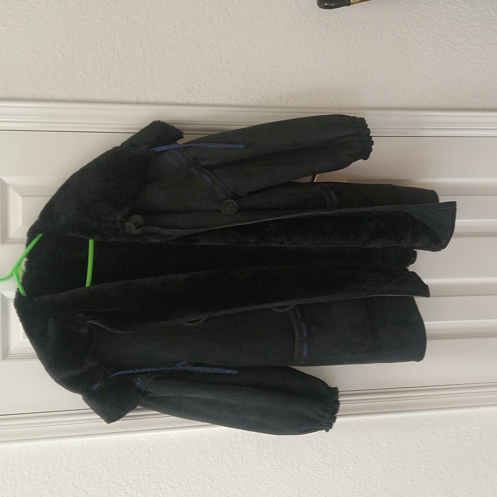 Shearling leather coat for sale